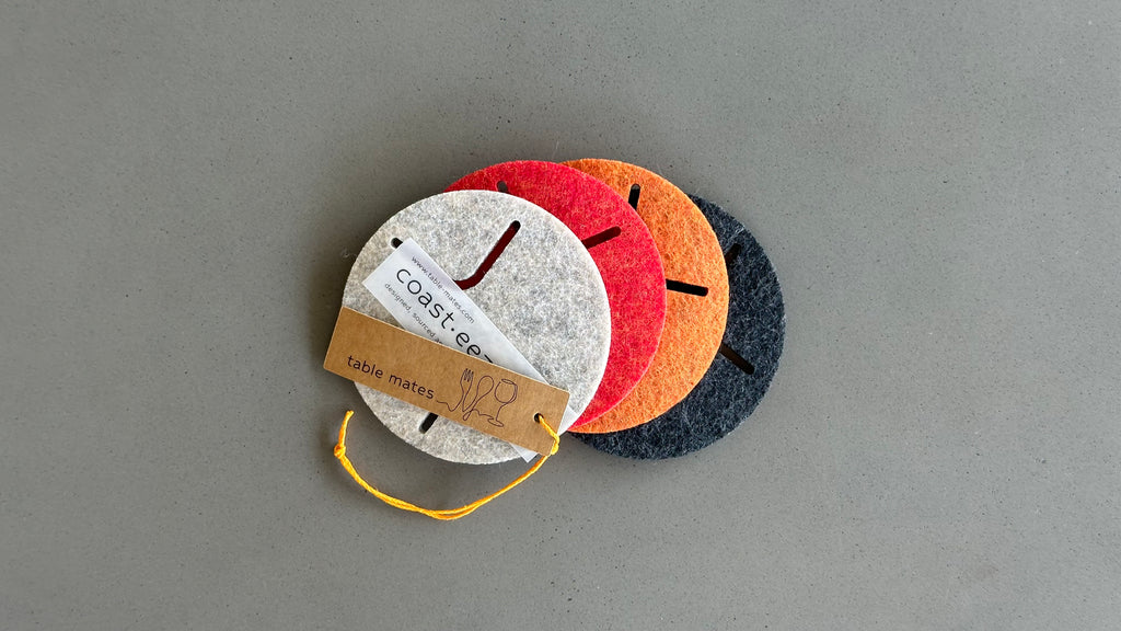 ROUND Coasters - set of 4 - multi color