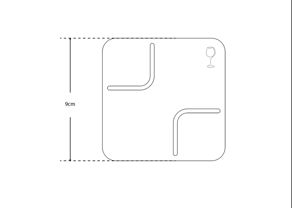 RECTANGLE Coasters - set of 4