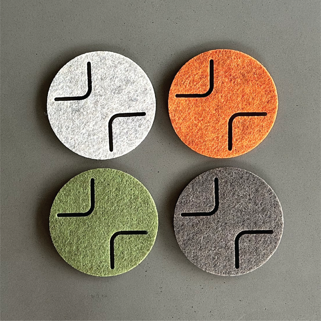 ROUND Coasters - set of 4 - multi color