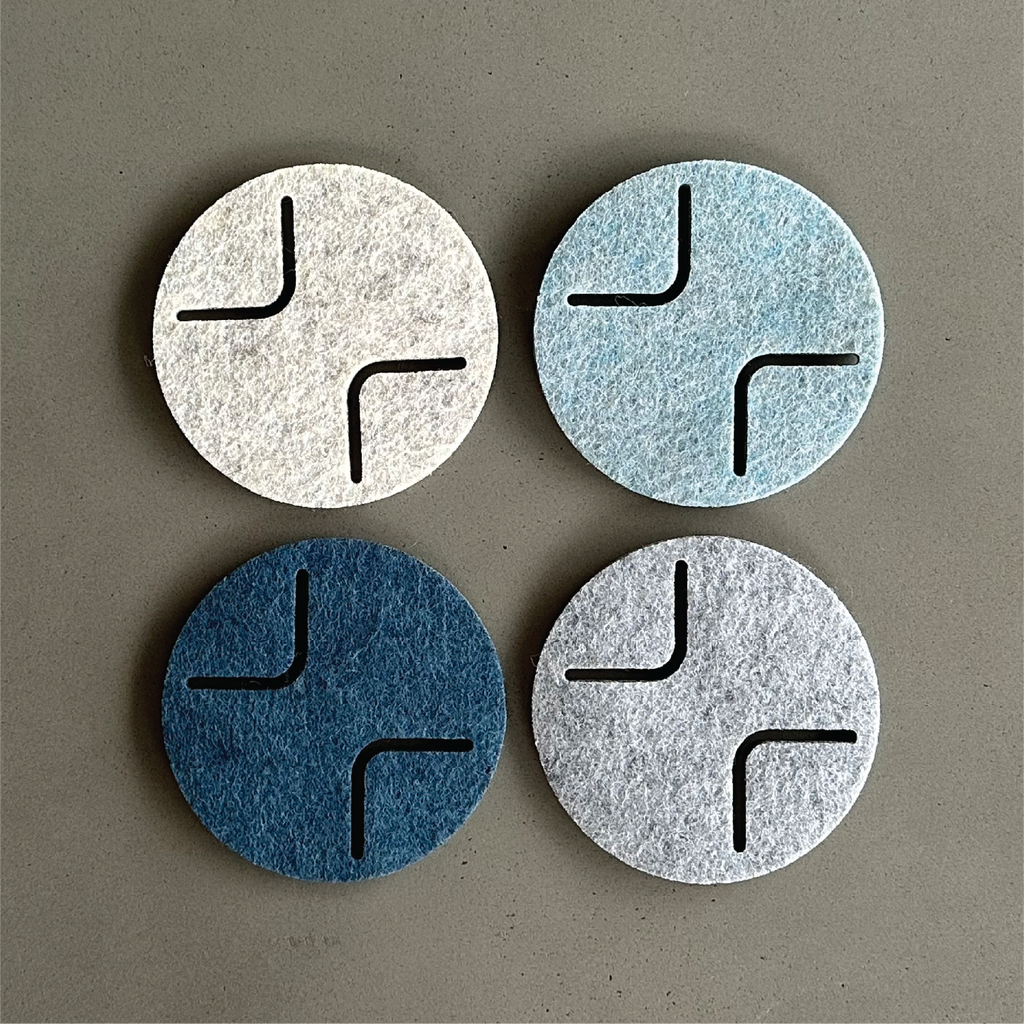 ROUND Coasters - set of 4 - multi color
