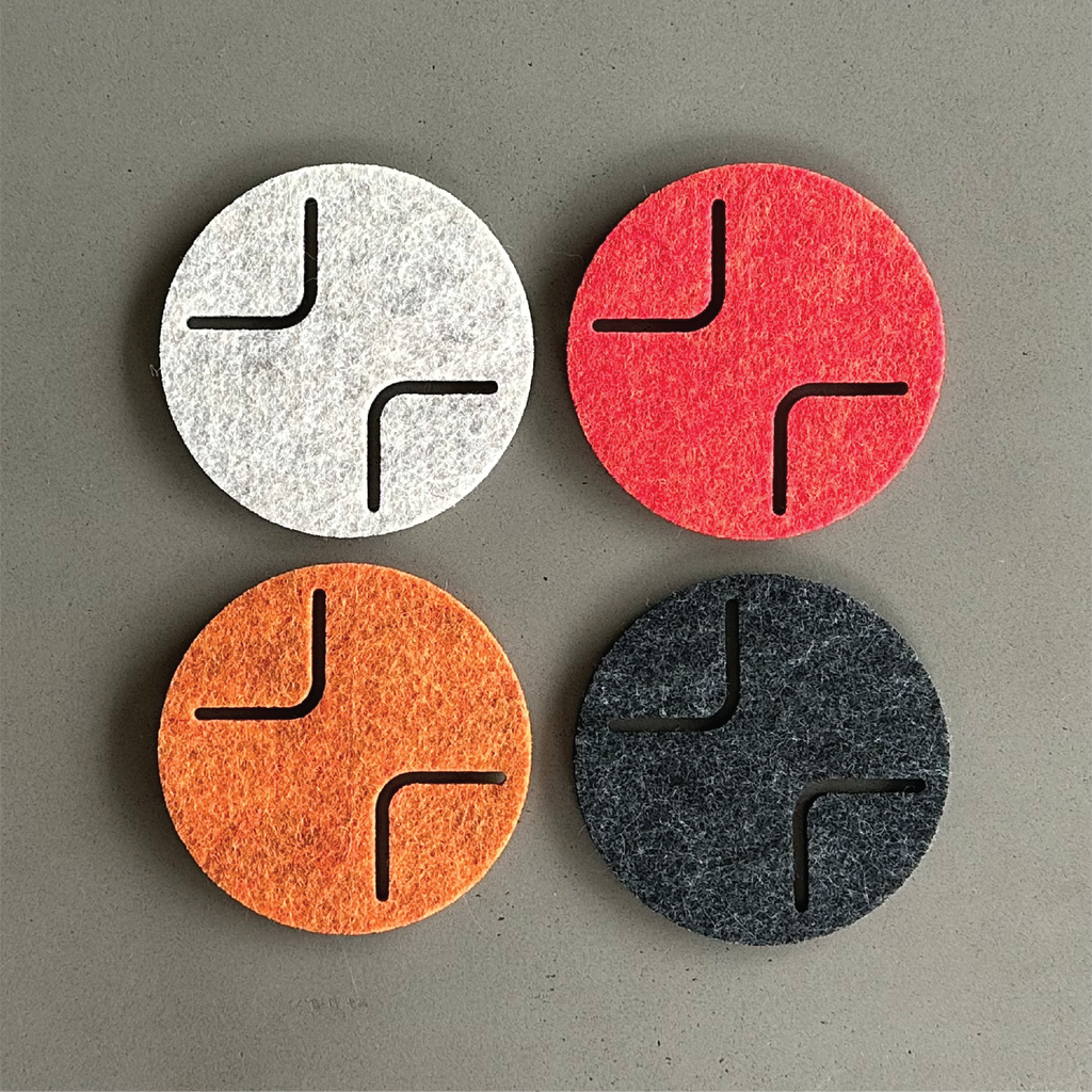 ROUND Coasters - set of 4 - multi color